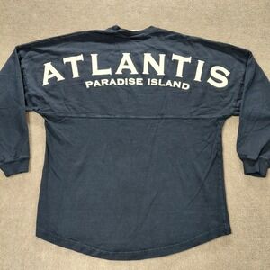 Vintage Atlantis Spirit Jersey Long Sleeve Shirt Paradise Island Mens MEDIUM USA